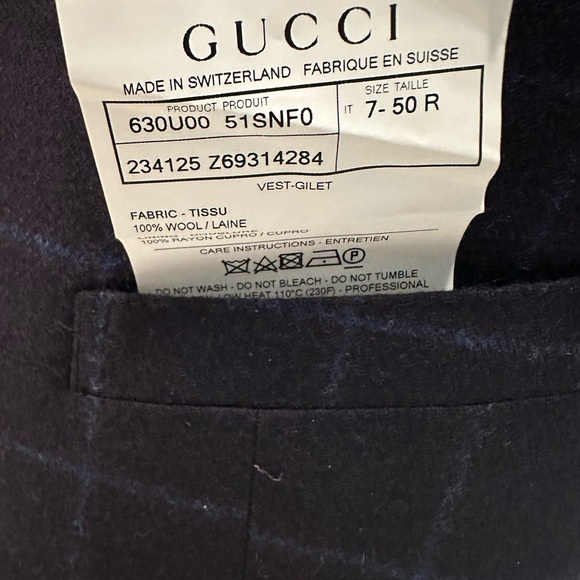 Men's Vintage Gucci Wool Vest. Creative Director Tom Ford - Picture 4 of 4